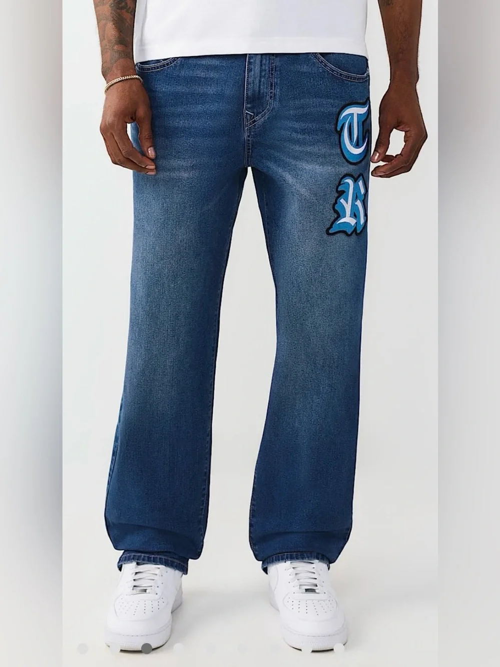 NWT True Religion Men’s 32/32 Medium Blaze Wash Bobby Relaxed Baggy Jeans